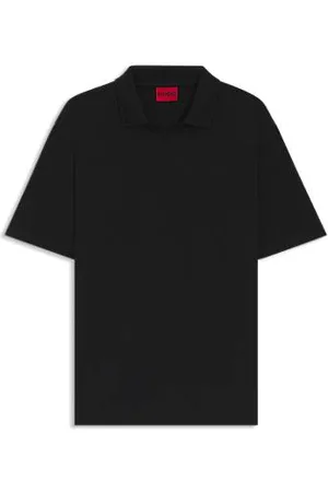HUGO BOSS Relaxed-Fit Poloshirt aus merzerisiertem Stretch-Baumwoll-Piqué
