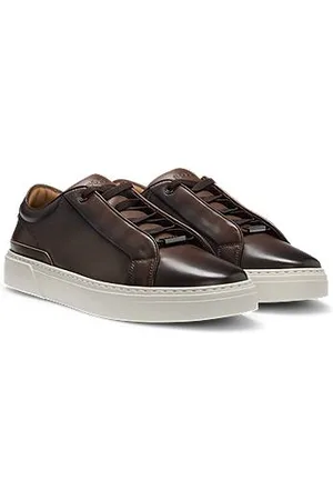 HUGO BOSS Gary Sneakers aus Leder mit verdeckten Schnürsenkeln