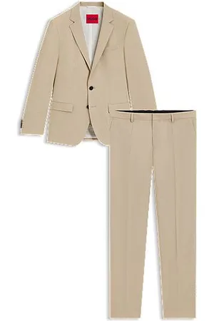 HUGO BOSS Slim-Fit Anzug aus funktionalem Stretch-Woll-Mix