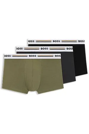 HUGO BOSS Dreier-Pack eng anliegende Stretch-Boxershorts mit kurzem Bein und Signature-Streifen am Bund