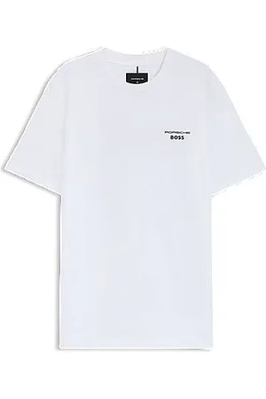 HUGO BOSS Porsche x T-Shirt aus merzerisierter Baumwolle mit Targa-Artwork