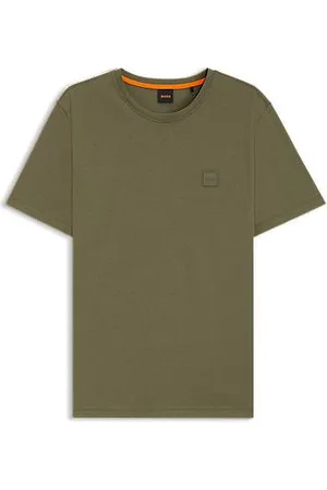 HUGO BOSS T-Shirt aus Baumwoll-Jersey mit Logo-Aufnäher