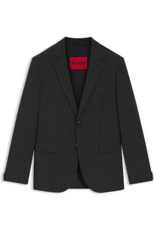HUGO BOSS Extra Slim-Fit Sakko aus Stretch-Popeline mit Nadelstreifen