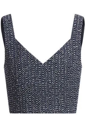 HUGO BOSS Elegantes Top aus zweifarbigem Häkel-Tweed