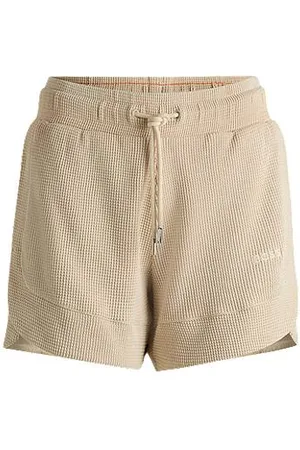 HUGO BOSS Shorts aus Baumwoll-Mix mit Waffelstruktur