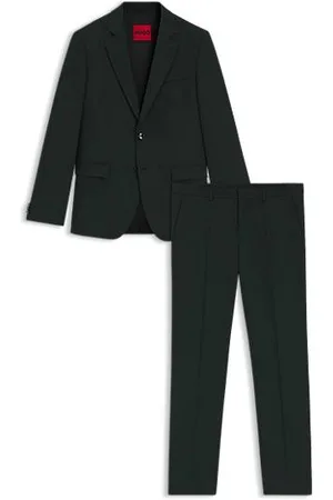 HUGO BOSS Gemusterter Extra Slim-Fit Anzug aus Performance-Stretch-Gewebe