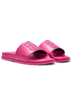 HUGO BOSS Slides aus Gummi mit geprägtem Stack-Logo