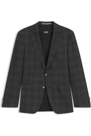 HUGO BOSS Slim-Fit Sakko aus karierter Schurwolle