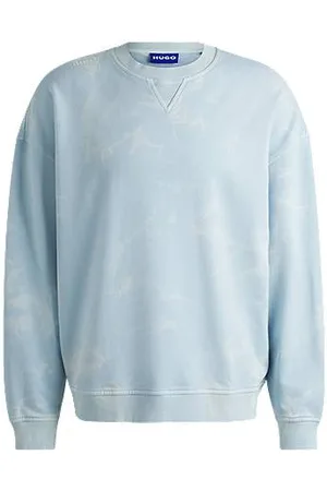HUGO BOSS Sweatshirt aus Baumwoll-Terry mit Batik-Effekt