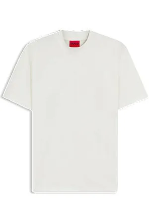 HUGO BOSS Slim-Fit T-Shirt aus Stretch-Baumwolle mit Stehkragen