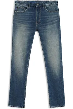 HUGO BOSS Slim-Fit Jeans aus blauem Stretch-Denim