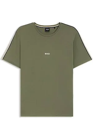 HUGO BOSS Pyjama-Shirt aus elastischer Baumwolle mit Tape-Details