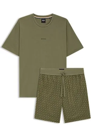 HUGO BOSS Pyjama aus Baumwolle mit Logo-Detail und Monogrammen in einer Geschenkbox