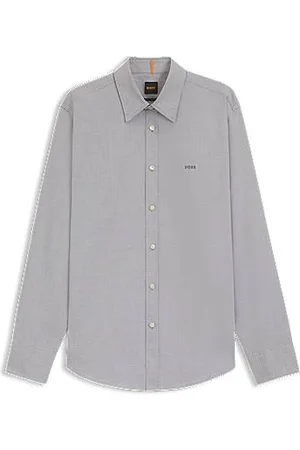 HUGO BOSS Regular-Fit Hemd aus strukturierter Stretch-Baumwolle