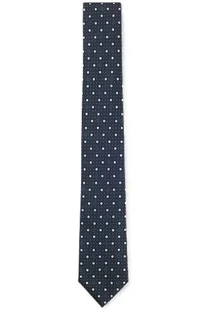 HUGO BOSS Krawatte aus Seiden-Mix mit feinen Double-B-Monogrammen