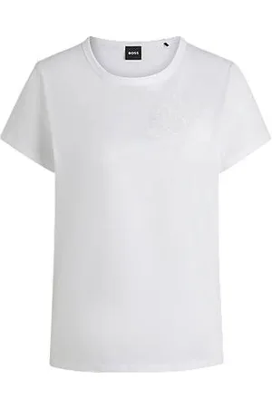 HUGO BOSS T-Shirt aus merzerisierter Baumwolle mit Logo-Motiv
