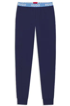 HUGO BOSS Jogginghose aus Baumwoll-Mix mit Logos am Bund