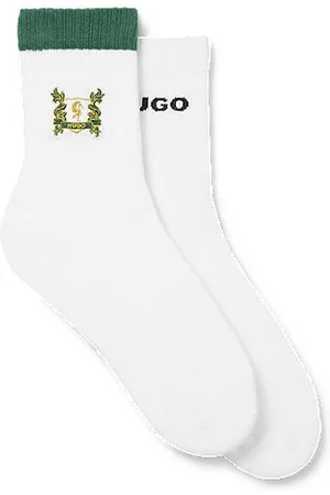 HUGO BOSS Zweier-Pack kurze Socken aus Baumwoll-Mix mit Stickerei