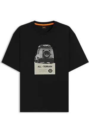 HUGO BOSS Relaxed-Fit T-Shirt aus Baumwoll-Jersey mit Artwork-Print
