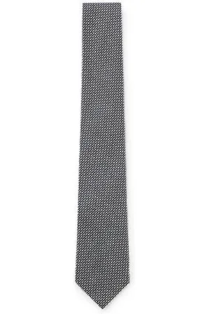 HUGO BOSS Krawatte aus italienischem Seiden-Jacquard mit diagonalen Streifen