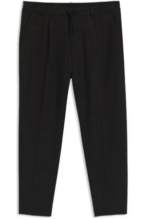 HUGO BOSS Tapered-Fit Hose aus wasserabweisendem Stretch-Gewebe