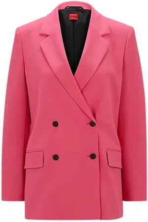 HUGO BOSS Relaxed-Fit Blazer mit zweireihiger Knopfleiste