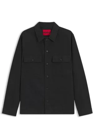 HUGO BOSS Oversized Hemd aus Baumwoll-Gabardine mit Brusttaschen