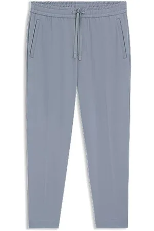HUGO BOSS Tapered-Fit Hose aus wasserabweisendem Stretch-Gewebe