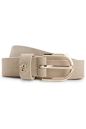 HUGO BOSS Gürtel aus Veloursleder mit Double-B-Monogramm