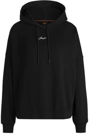 HUGO BOSS Oversized Hoodie aus Baumwoll-Terry mit handgeschriebenem Logo