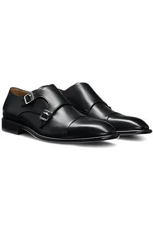 HUGO BOSS Monkstraps aus Leder mit Doppelriemchen