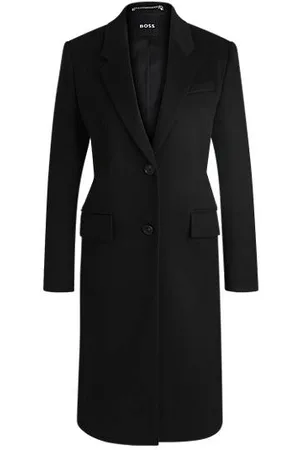 HUGO BOSS Slim-Fit Mantel aus Schurwolle mit Kaschmir