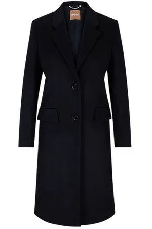 HUGO BOSS Slim-Fit Mantel aus Schurwolle mit Kaschmir
