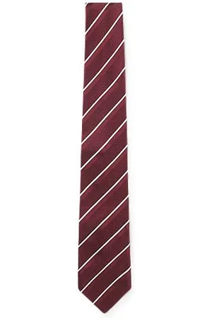 HUGO BOSS Krawatte aus Seide mit diagonalen Streifen