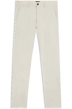 HUGO BOSS Slim-Fit Chino aus elastischem Baumwoll-Satin