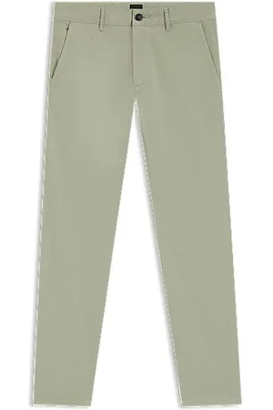 HUGO BOSS Slim-Fit Chino aus elastischem Baumwoll-Satin