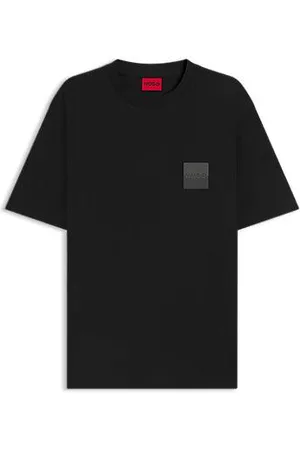 HUGO BOSS Relaxed-Fit T-Shirt aus Baumwolle mit Split-Logos