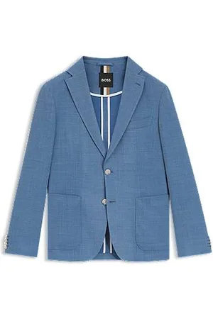 HUGO BOSS Komfortables Slim-Fit Sakko aus fein gemustertem Stretch-Gewebe