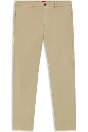 HUGO BOSS Slim-Fit Hose aus elastischer Baumwoll-Gabardine