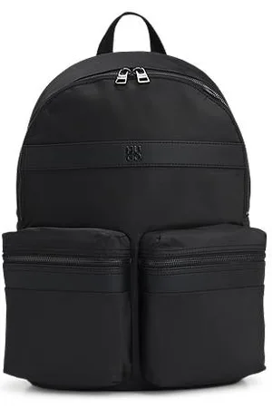 HUGO BOSS Rucksack aus Twill mit Stack-Logo