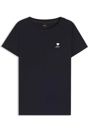 HUGO BOSS T-Shirt aus Baumwoll-Jersey mit Artwork auf der Brust