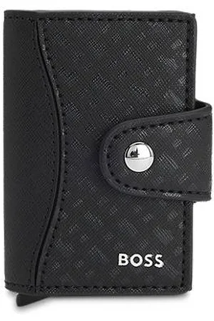HUGO BOSS Kartenetui mit Logo-Detail und Monogramm-Muster