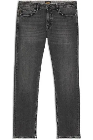 HUGO BOSS Delaware Slim-Fit Jeans aus komfortablem Stretch-Denim in Grau
