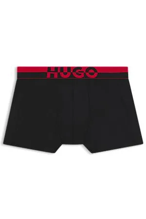 HUGO BOSS Dreier-Pack eng anliegende Boxershorts aus Modal-Mix mit kurzem Bein und Logo am Bund