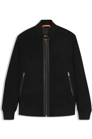HUGO BOSS Regular-Fit Jacke aus Veloursleder