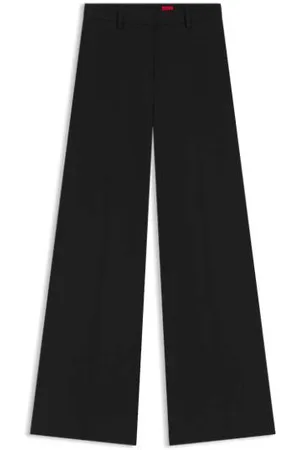 HUGO BOSS Regular-Fit Hose aus Stretch-Gewebe mit Schlag