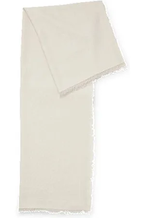 HUGO BOSS Schal aus Modal-Mix mit Wolle und Monogramm-Jacquard