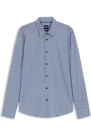 HUGO BOSS Bedrucktes Slim-Fit Hemd aus Baumwoll-Mix
