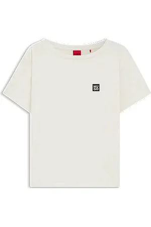 HUGO BOSS Pyjama-Shirt aus Modal-Mix mit Logo-Print