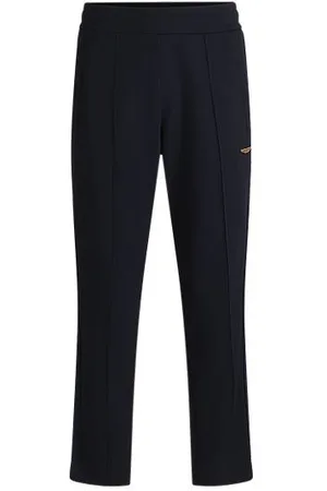 HUGO BOSS X ASTON MARTIN Jersey-Jogginghose mit perforierten Lederstreifen